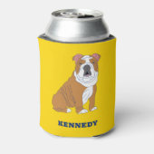 English Bulldog Illustration Personalisiert Dosenkühler (Kanne Rückseite)