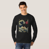 English Bulldog Japanese Kanagawa Wave Surf Dog T-Shirt (Vorne ganz)