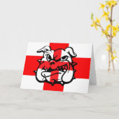 English Bulldog Karte (Gelbe Blume)