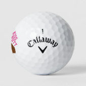 English Bulldog Kiss My Putt Golf Balls Golfball (Logo)