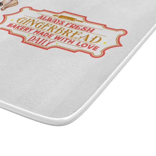 English Bulldog Koch Baking Gingerbrot Schneidebrett (Ecke)