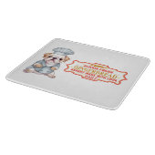 English Bulldog Koch Baking Gingerbrot Schneidebrett (Ecke)