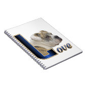 English Bulldog Liebe Notizblock (Rechte Seite)