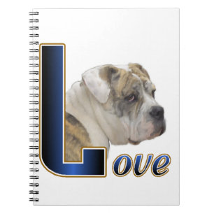 English Bulldog Liebe Notizblock
