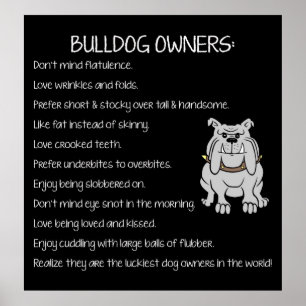 English Bulldog Lovers Poster