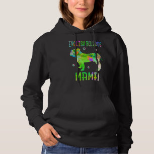 English Bulldog Mama Colorful Hund Mama Hoodie