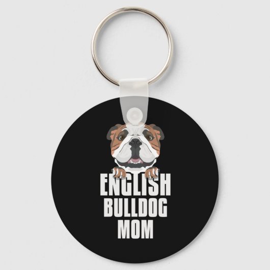 English Bulldog Mama, Hunde Mama Schlüsselanhänger (Vorderseite)