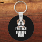 English Bulldog Mama, Hunde Mama Schlüsselanhänger (Vorderseite)