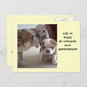 English Bulldog Mama & Pups Postkarten Schuss Erin (Vorne/Hinten)