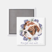 English Bulldog Memory Magnet (Vorderseite/Rückseite)