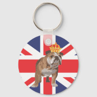 English Bulldog mit Crown und Union Jack