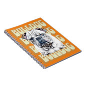 English Bulldog mit Retro-Schriftart Notizblock (Rechte Seite)