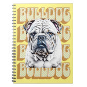 English Bulldog mit Retro-Schriftart Notizblock (Vorderseite)