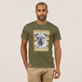 English Bulldog mit Retro-Schriftart T-Shirt (Vorne ganz)