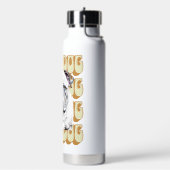 English Bulldog mit Retro-Schriftart Trinkflasche (Links)