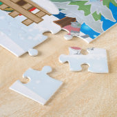 English Bulldog mit Weihnachtsgeschenken Puzzle (Seite)