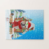 English Bulldog mit Weihnachtsgeschenken Puzzle (Horizontal)