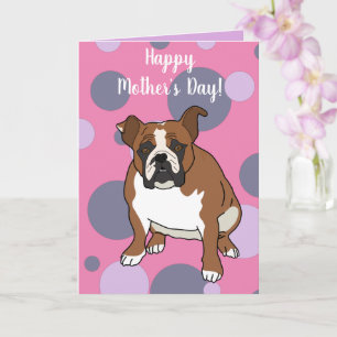 English Bulldog Mother Day Karte
