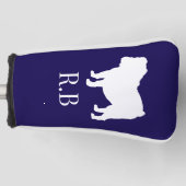 English Bulldog Navy Golf Head Cover Golf Headcover (Vorderseite)