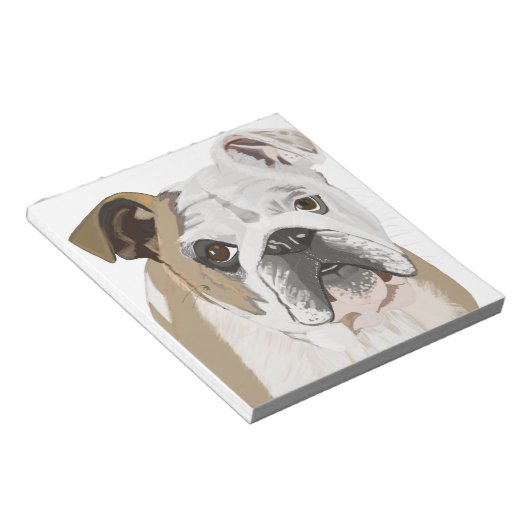 English Bulldog Notizblock (angewinkelt)