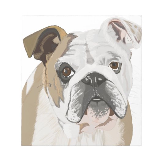 English Bulldog Notizblock (Vorderseite)