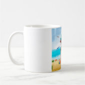 English Bulldog on Beach Kaffeetasse (Links)