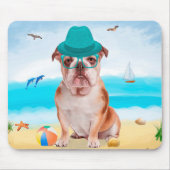 English Bulldog on Beach Mousepad (Vorne)