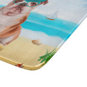 English Bulldog on Beach Schneidebrett (Ecke)