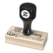 English Bulldog Owner Return Address Dog Owner Rub Gummistempel (Stempel)