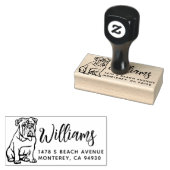 English Bulldog Owner Return Address Dog Owner Rub Gummistempel (Stempel)