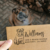 English Bulldog Owner Rücksendeadresse Downer Gummistempel