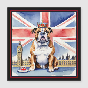 English Bulldog, Parliament, Union Jack Magnet