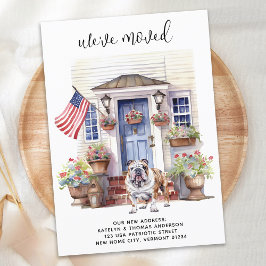 English Bulldog Patriotic Personalisiert Dog Movin Ankündigung