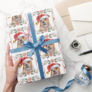 English Bulldog Pattern Weihnachten Geschenkpapier