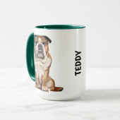 English Bulldog Personalisierte Mug Tasse (Vorderseite Links)