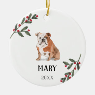 English Bulldog Personalisierte Weihnachtsschmuck