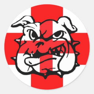 English Bulldog phantastisch Englisch Runder Aufkleber