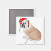 English Bulldog Pirate Magnet (Vorderseite/Rückseite)