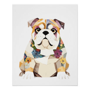 English Bulldog Playful Adorable Fun Tier Niedlich Poster
