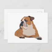 English Bulldog Portrait Postkarte (Vorne/Hinten)