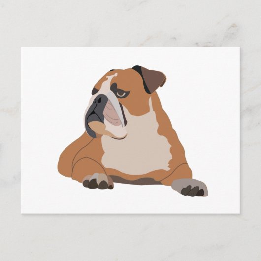English Bulldog Portrait Postkarte (Vorderseite)