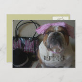 ENGLISH BULLDOG POSTCARD ERINNERUNG POSTKARTE (Vorne/Hinten)