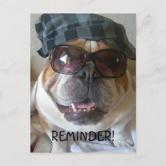English Bulldog Postcard Erinnerung Postkarte (Vorderseite)
