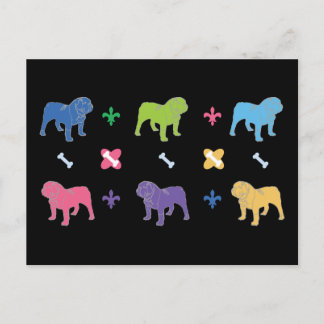 English Bulldog Postkarte