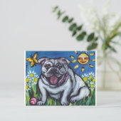 English Bulldog Postkarte (Stehend Vorderseite)