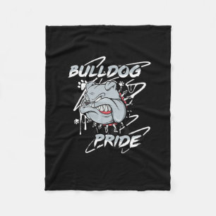 English Bulldog Privileg Loyalty School Spirit Fleecedecke