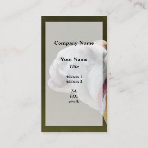 English Bulldog Profil Visitenkarte