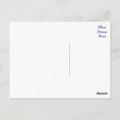 English Bulldog Puppy Dog Blue Blank Postkarte (Rückseite)