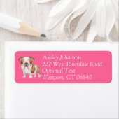 English Bulldog Puppy Dog Rücksendeadresse (Insitu)