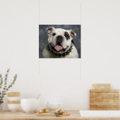 English Bulldog Puppy Doster Portrait Poster (Küche)
